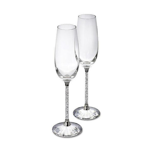 Crystalline Toasting Flutes, Set of 2 - Gallery Gifts Online 