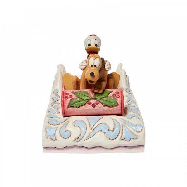 A Friendly Race - Donald & Pluto Sledding Figurine (Disney Traditions by Jim Shore) - Gallery Gifts Online 