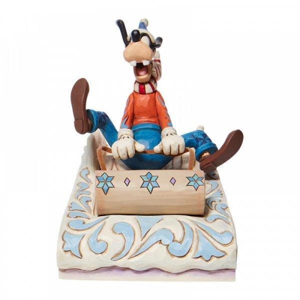 A Wild Ride - Goofy Sledding Figurine (Disney Traditions by Jim Shore) - Gallery Gifts Online 