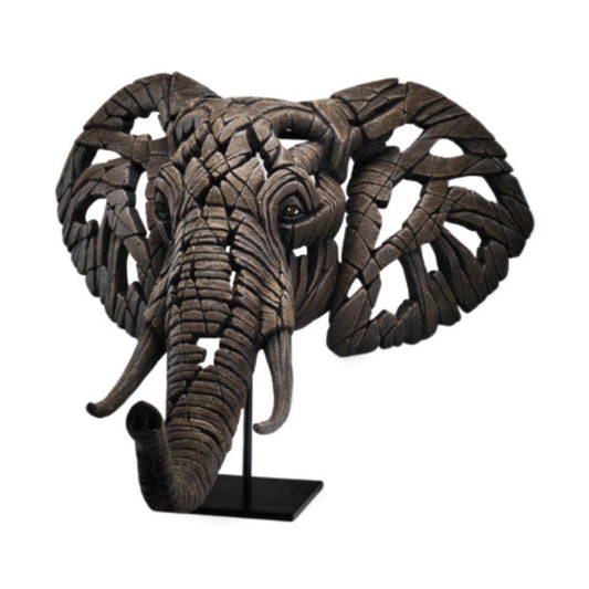 African Elephant Bust Sculpture (Edge Sculpture by Matt Buckley) - Gallery Gifts Online 
