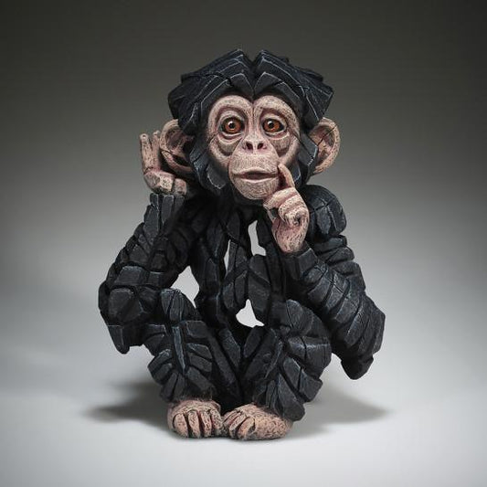 Baby Chimpanzee 'Hear no Evil' Sculpture (Edge Sculpture by Matt Buckley) - Gallery Gifts Online 
