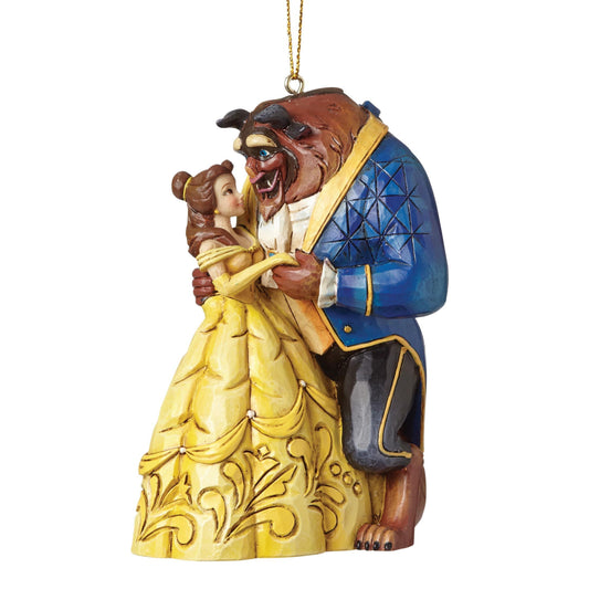Beauty and The Beast Hanging Ornament (Disney Traditions by Jim Shore) - Gallery Gifts Online 