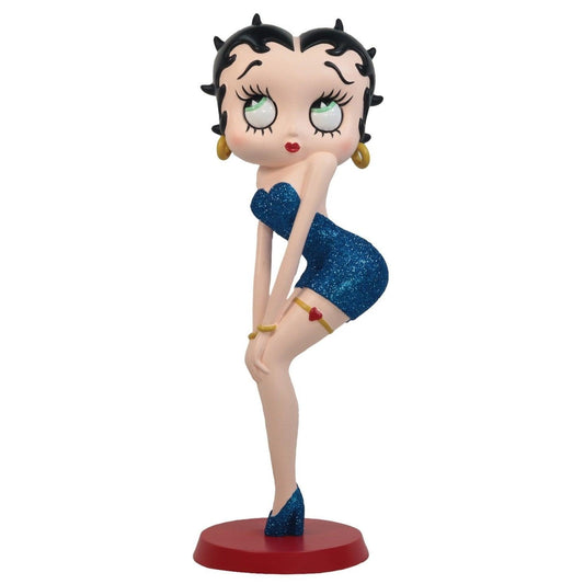 Betty Boop Classic Pose Blue Glitter Dress (Betty Boop) - Gallery Gifts Online 