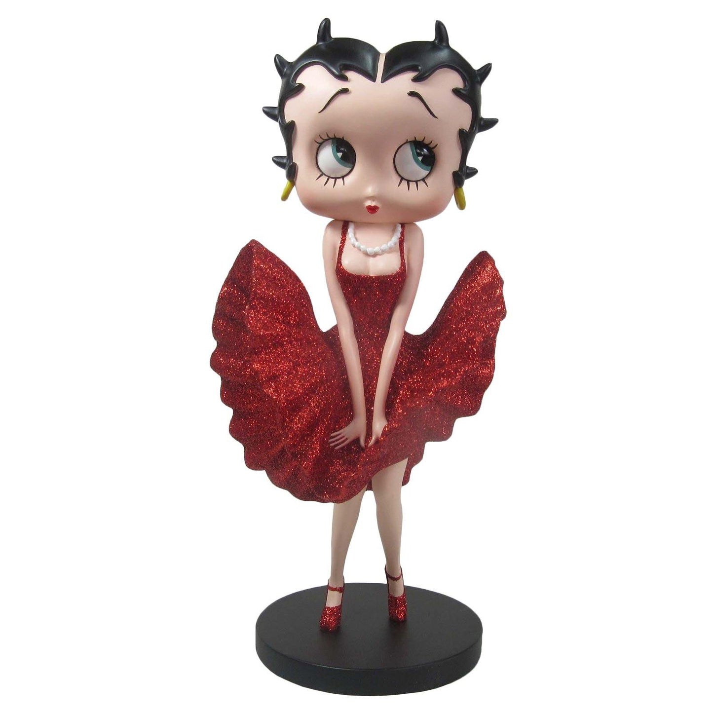 Betty Boop Cool Breeze Red Glitter (Betty Boop) - Gallery Gifts Online 