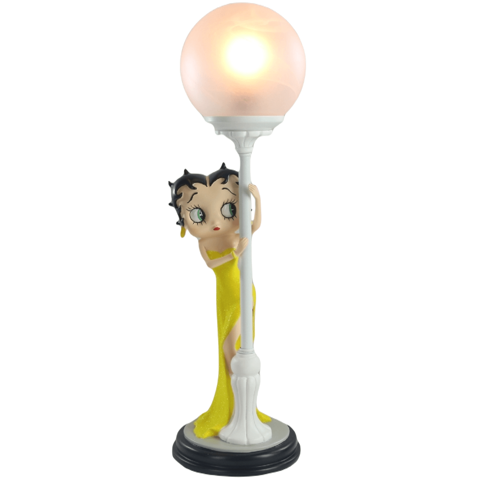 Betty Boop Hide & Seek Lamp Yellow Glitter Dress (Betty Boop) - Gallery Gifts Online 
