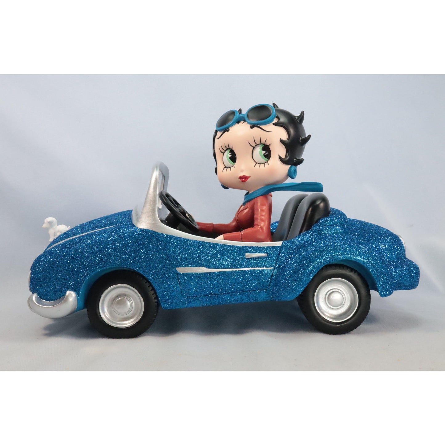 Betty Boop In Motor Car - Blue Glitter (Betty Boop) - Gallery Gifts Online 