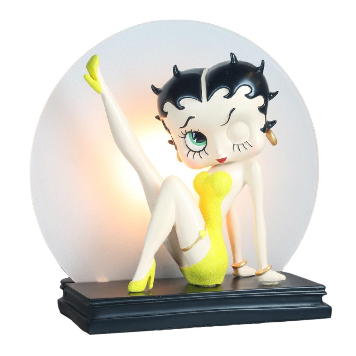 Betty Boop Leg Up Lamp - Yellow Glitter (Betty Boop) - Gallery Gifts Online 