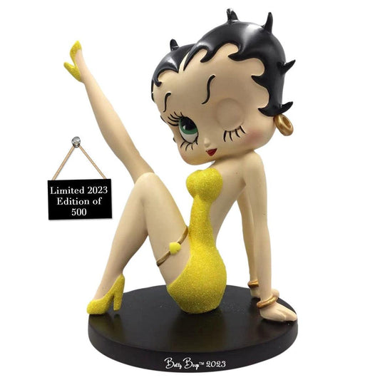Betty Boop Leg Up Yellow Glitter LTD ED (Betty Boop) - Gallery Gifts Online 
