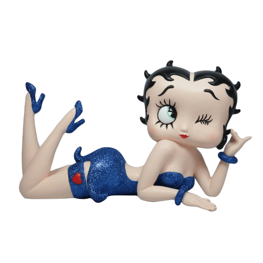 Betty Boop Lying Blue Glitter (Betty Boop) - Gallery Gifts Online 