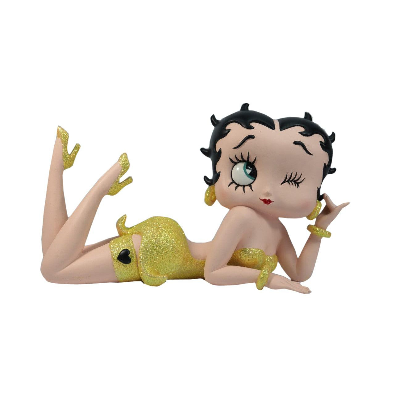 Betty Boop Lying Yellow Glitter (Betty Boop) - Gallery Gifts Online 