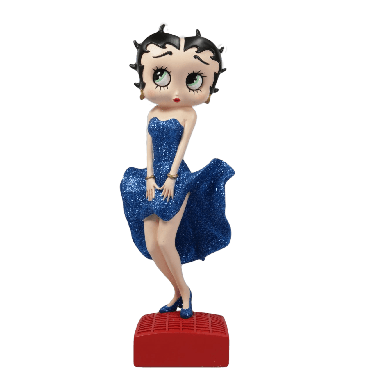 Betty Boop Posing Blue Glitter Dress (Betty Boop) - Gallery Gifts Online 