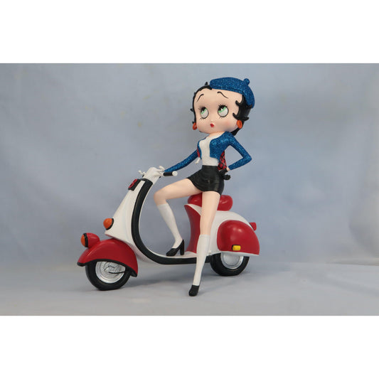 Betty Boop Scooter With Blue Glitter (Betty Boop) - Gallery Gifts Online 