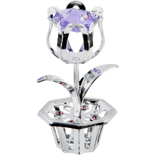 Blue Violet Tulip (Crystal World) - Gallery Gifts Online 