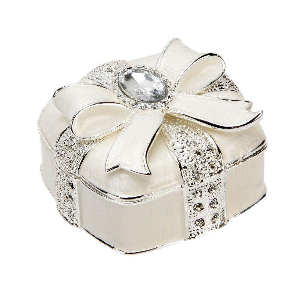 Bow & Crystal Trinket Box (Widdop) - Gallery Gifts Online 