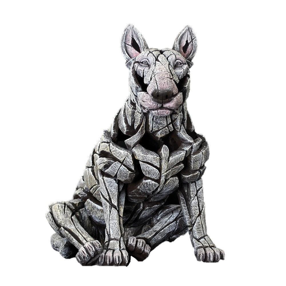 Bull Terrier Sculpture - White (Edge Sculpture by Matt Buckley) - Gallery Gifts Online 