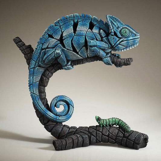Chameleon - Blue Sculpture (Edge Sculpture by Matt Buckley) - Gallery Gifts Online 