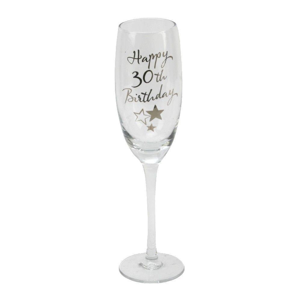 Champagne Flute 30th - Birthday (Widdop) - Gallery Gifts Online 