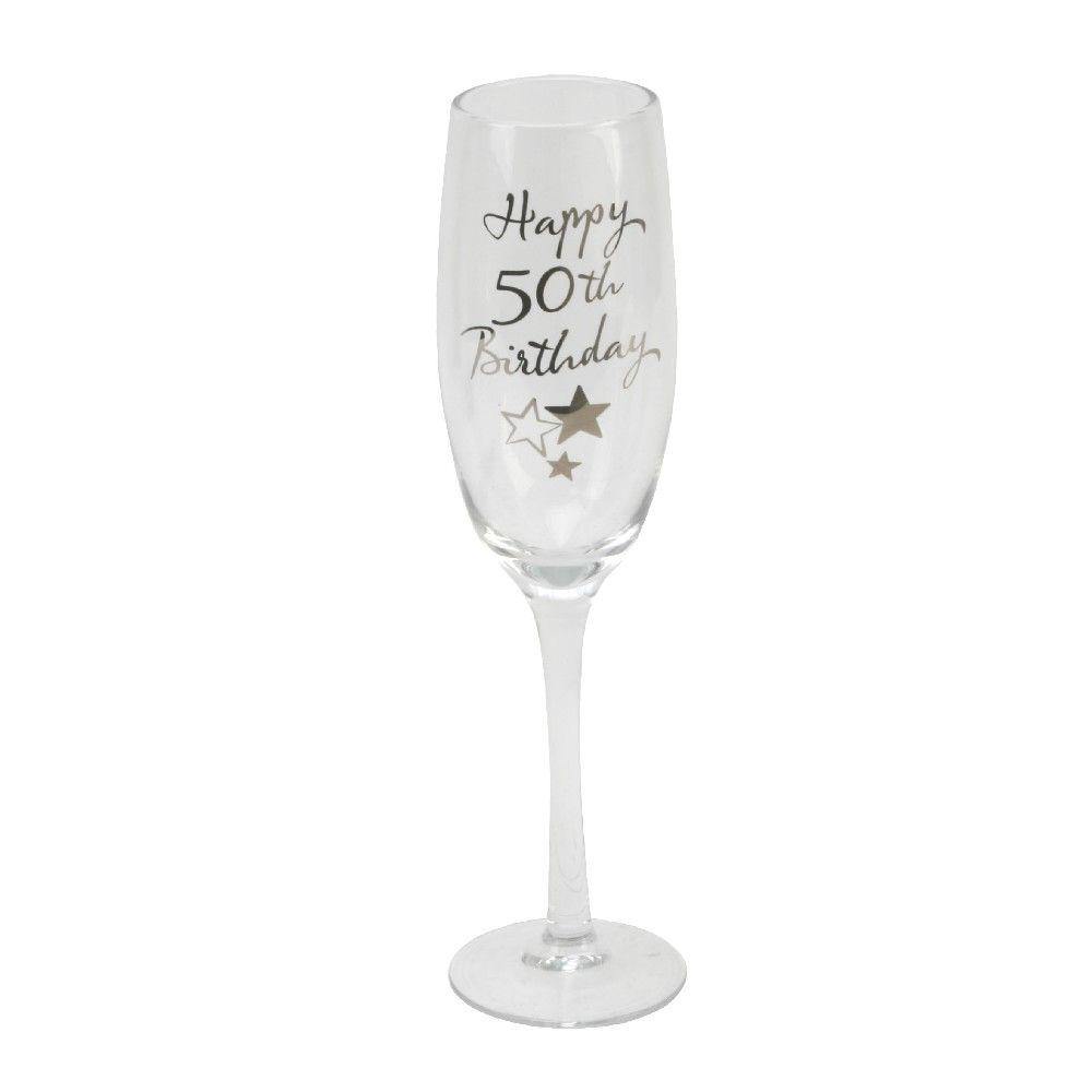 Champagne Flute 50th - Birthday (Widdop) - Gallery Gifts Online 