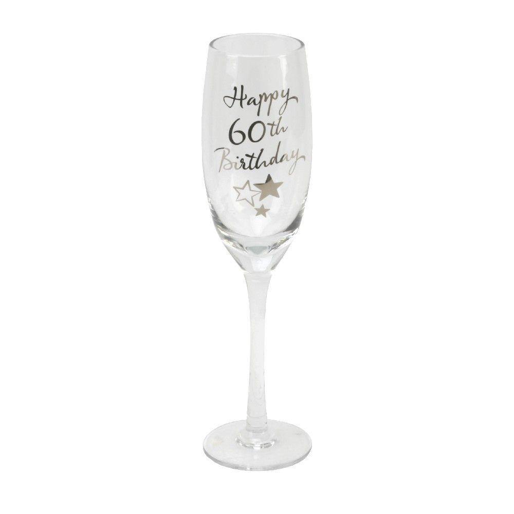 Champagne Flute 60th - Birthday (Widdop) - Gallery Gifts Online 