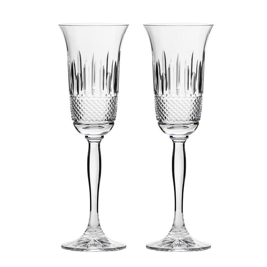 Champagne Flute Pair - Eternity (Royal Scot Crystal) - Gallery Gifts Online 