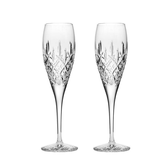 Champagne Flute Pair - London (Royal Scot Crystal) - Gallery Gifts Online 