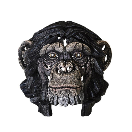 Chimpanzee Bust Sculpture (Edge Sculpture by Matt Buckley) - Gallery Gifts Online 