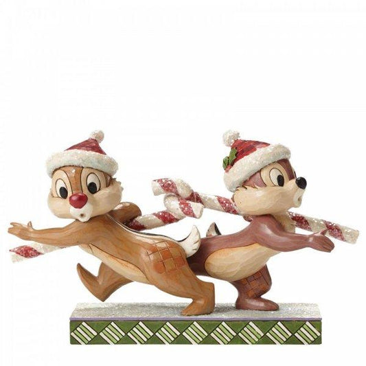 Chip 'n' Dale Figurine Christmas Figurine (Disney Traditions by Jim Shore) - Gallery Gifts Online 