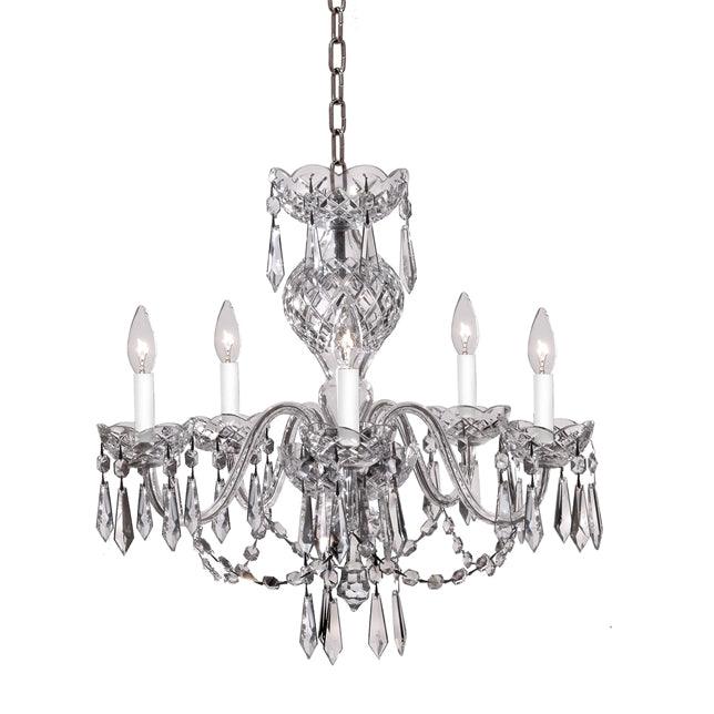 Comeragh 5 Arm Chandelier (Waterford Crystal) - Gallery Gifts Online 