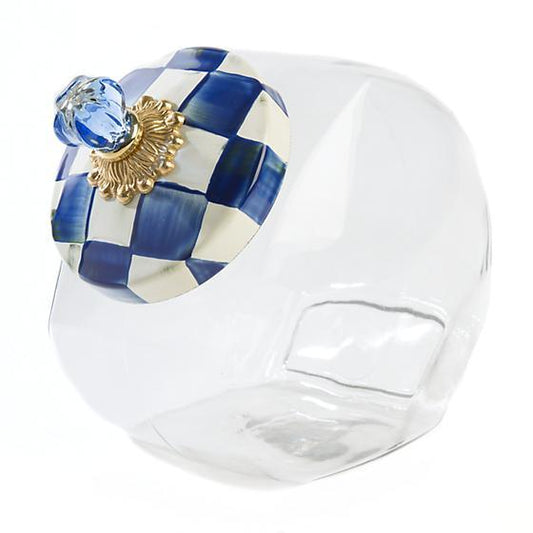 Cookie Jar With Royal Check Enamel Lid (Mackenzie Childs) - Gallery Gifts Online 