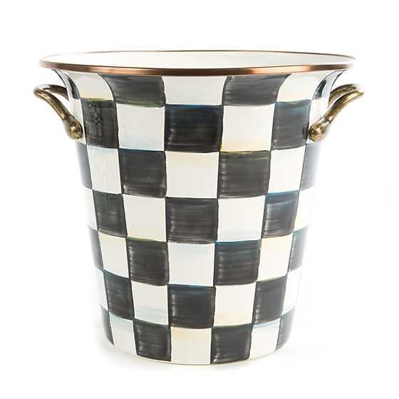 Courtly Check Enamel Wine Cooler (Mackenzie Childs) - Gallery Gifts Online 