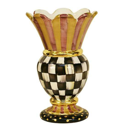 Courtly Check Great Vase (Mackenzie Childs) - Gallery Gifts Online 