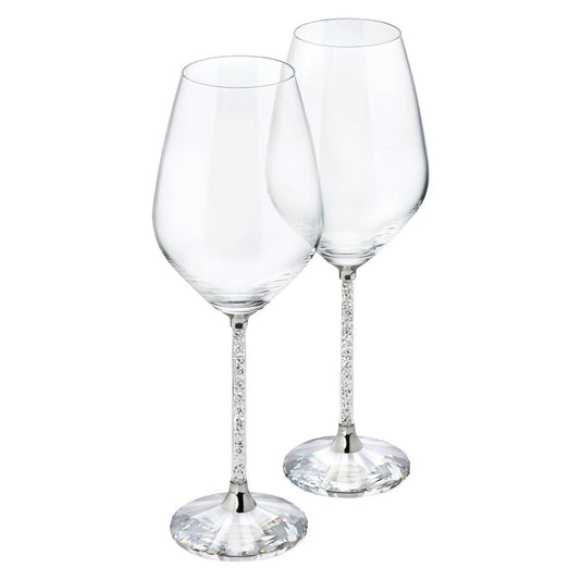 Crystalline White Wine, Set of 2 (Swarovski) - Gallery Gifts Online 