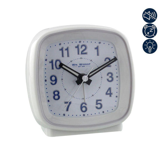 Cushion Shape Alarm Clock - White (Widdop) - Gallery Gifts Online 