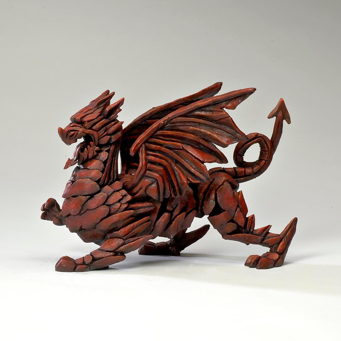 Dragon Sculpture - Red (Edge Sculpture by Matt Buckley) - Gallery Gifts Online 