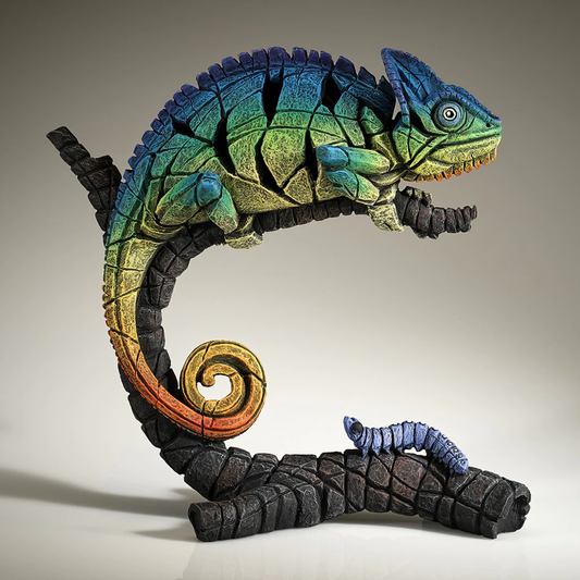 Chameleon - Rainbow Blue Sculpture (Edge Sculpture by Matt Buckley)