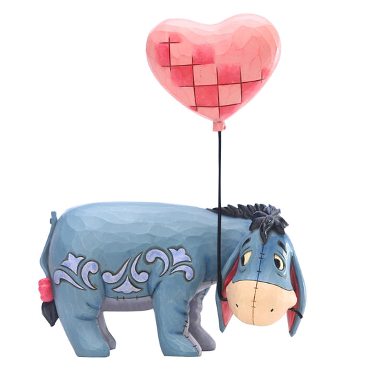 Eeyore with a Heart Balloon Figurine (Disney Traditions by Jim Shore) - Gallery Gifts Online 