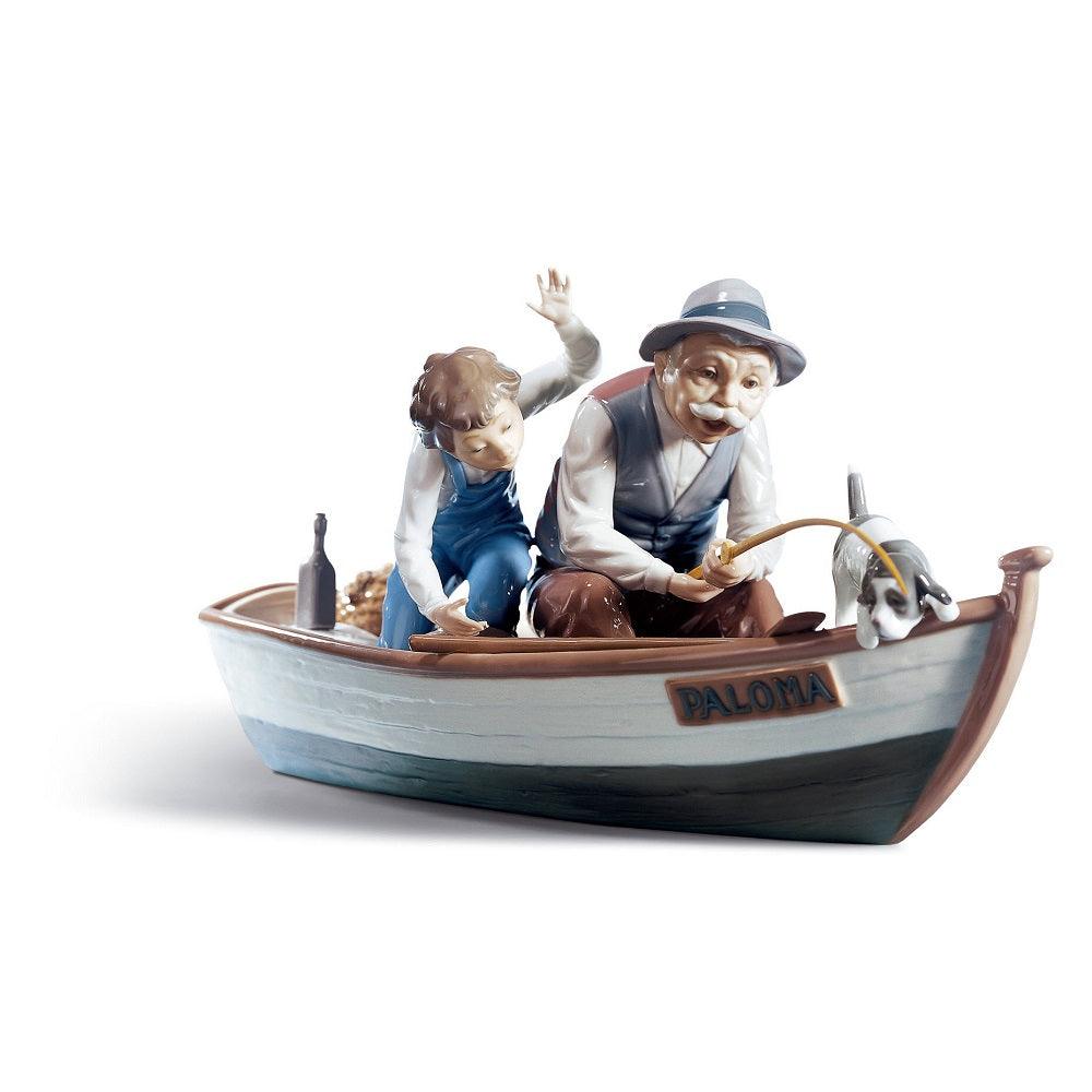 Fishing with Gramps (Lladro) - Gallery Gifts Online 
