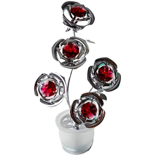 Five Mini Rose (Crystal World) - Gallery Gifts Online 