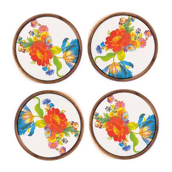 Flower Market Coasters - Set of 4 (Mackenzie Childs) - Gallery Gifts Online 