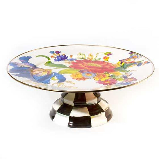Flower Market Pedestal Platter (Mackenzie Childs) - Gallery Gifts Online 