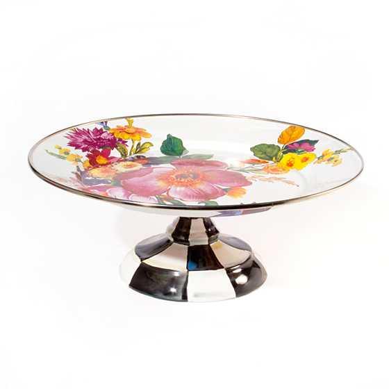 Flower Market Pedestal Platter - Small (Mackenzie Childs) - Gallery Gifts Online 