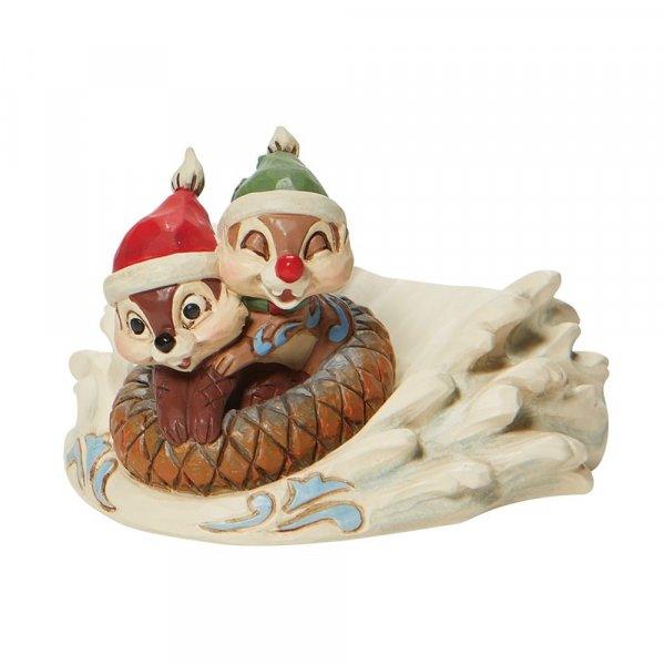 Fun in the Snow - Chip & Dale Sledding Figurine (Disney Traditions by Jim Shore) - Gallery Gifts Online 