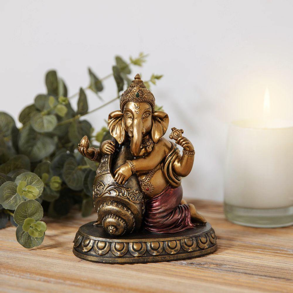 Ganesh Bronze Effect Figurine - Faith & Hope (Widdop) - Gallery Gifts Online 