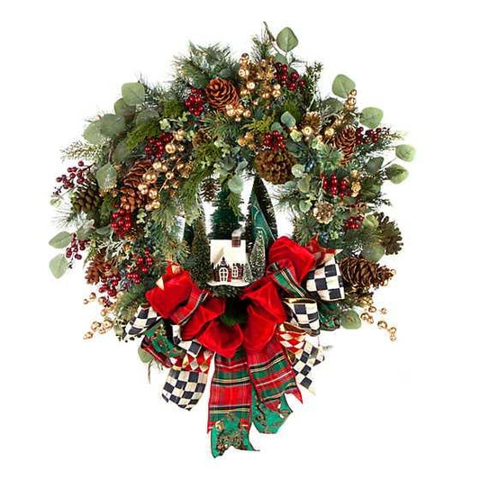 Happy Holidays Wreath (Mackenzie Childs) - Gallery Gifts Online 