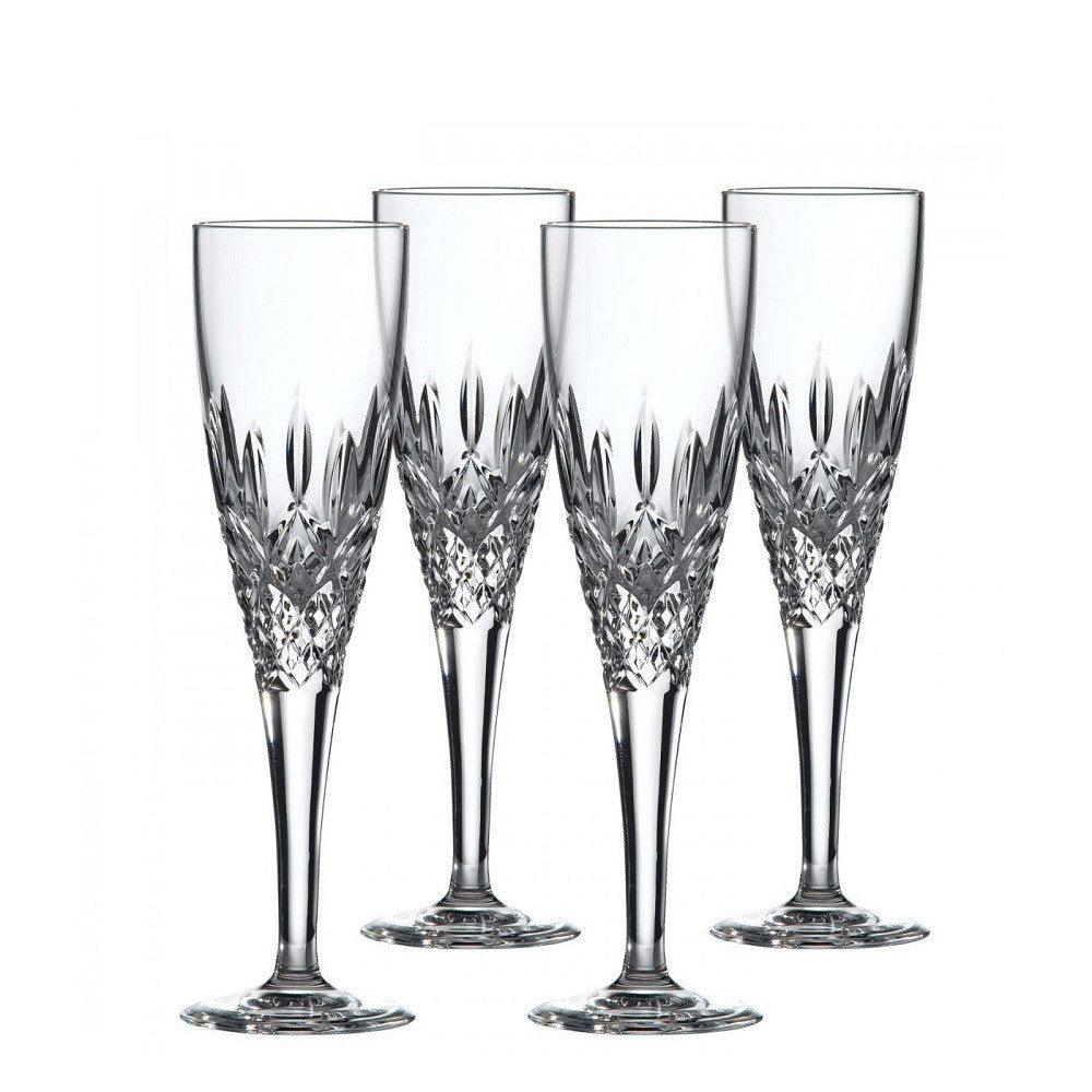Highclere Flutes (Set of 4) (Royal Doulton Crystal) - Gallery Gifts Online 