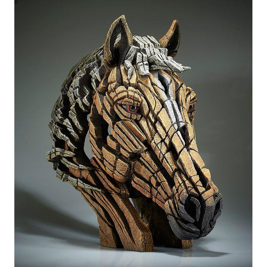 Horse Bust Palomino Sculpture (Edge Sculpture by Matt Buckley) - Gallery Gifts Online 
