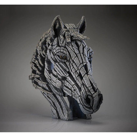 Horse Bust White Sculpture (Edge Sculpture by Matt Buckley) - Gallery Gifts Online 