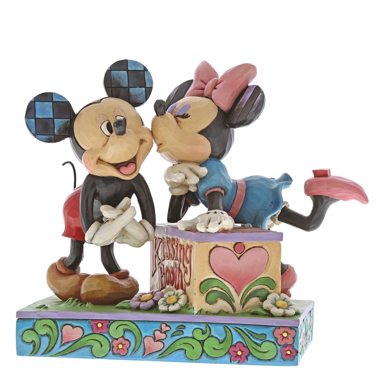 Kissing Booth (Mickey Mouse and Minnie Mouse Figurine) (Disney Traditions by Jim Shore) - Gallery Gifts Online 