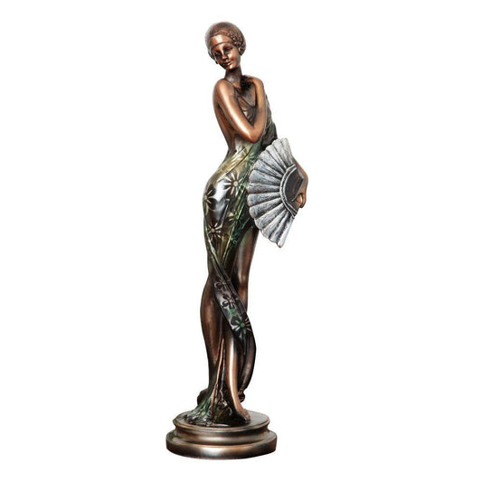 Lady Figurine Bronze - Green (Widdop) - Gallery Gifts Online 