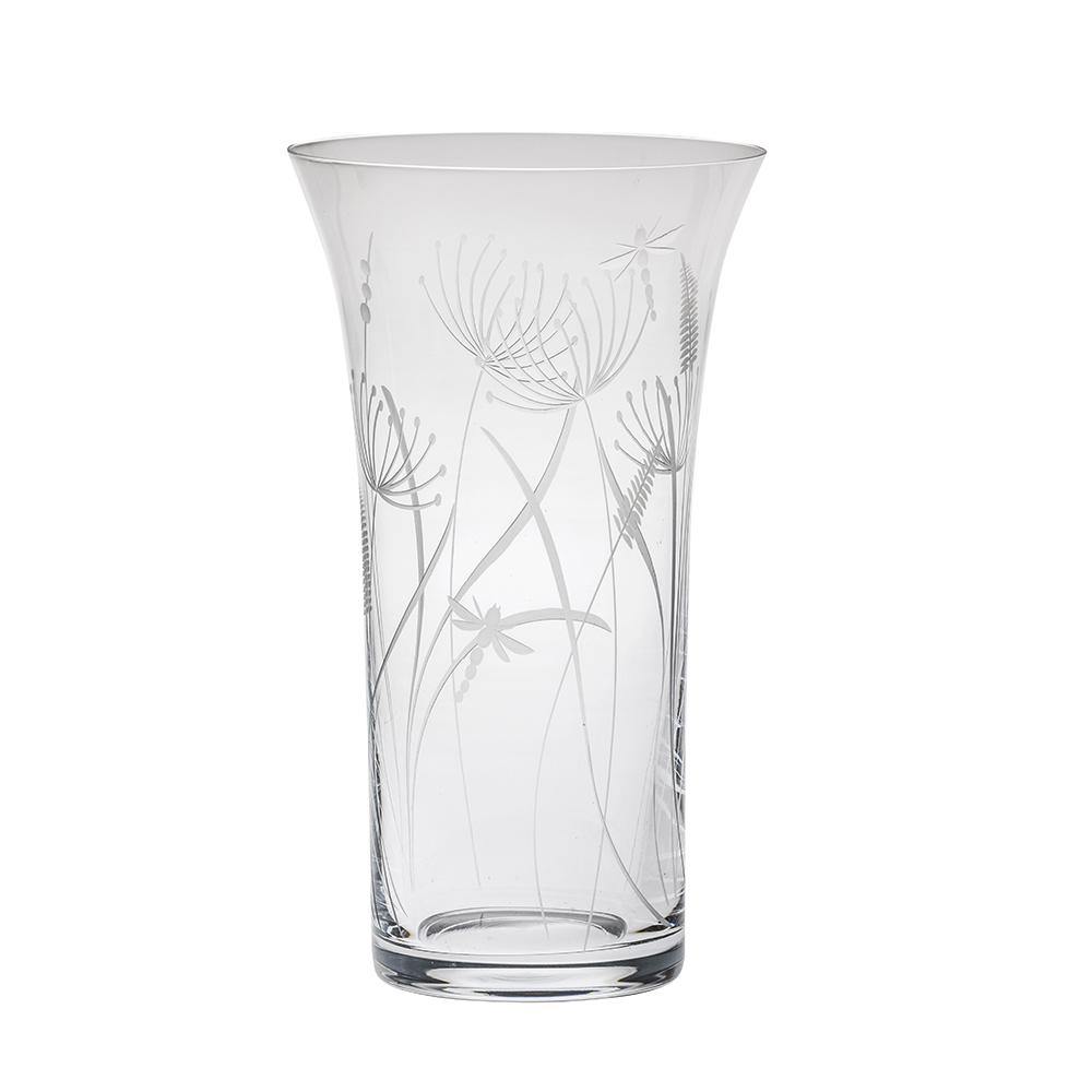 Large Flared Vase - Dragonfly (Royal Scot Crystal) - Gallery Gifts Online 